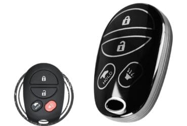 Coque TPU pour clé Toyota Sienna Solara Avalon 4 boutons Couleur chrome noir