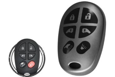 TPU Car Key Cover Case For Toyota Sienna Keyless Entry Remote 6 Button BLACK Metal Color