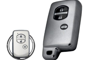 TPU Car Key Fob Cover Case For Toyota Smart Key Remote 3 Button BLACK Metal Color