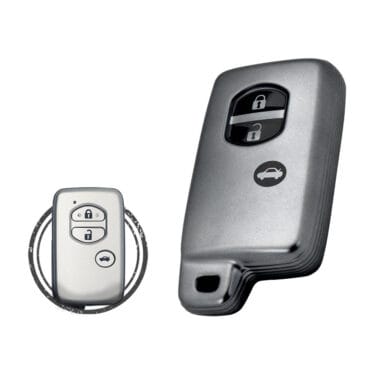 TPU Car Key Fob Cover Case For Toyota Smart Key Remote 3 Button BLACK Metal Color