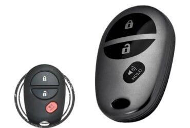 TPU Car Key Cover Case For Toyota Tundra Tacoma Sienna Sequoia Keyless Entry Remote 3 Button BLACK Metal Color