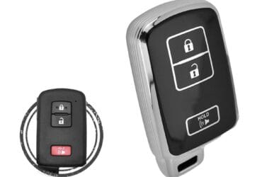 TPU Key Cover Case For Toyota Highlander Tacoma Tundra Prius RAV4 Smart Key Remote 3 Button Black Chrome Color