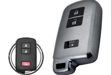 TPU Car Key Fob Cover Case For Toyota Highlander Tacoma Tundra Prius RAV4 Smart Key Remote 3 Button BLACK Metal Color