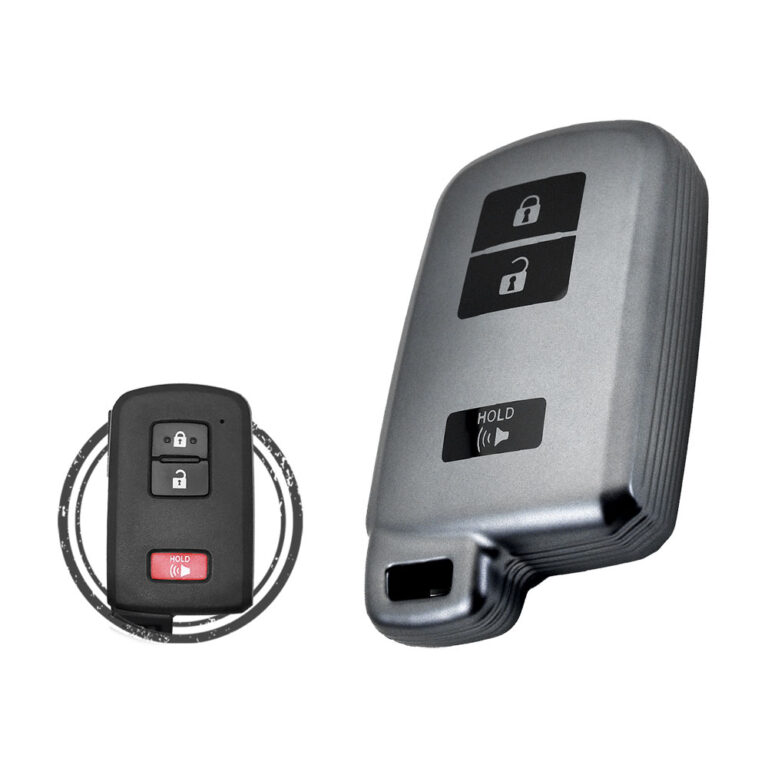 TPU Car Key Fob Cover Case For Toyota Highlander Tacoma Tundra Prius RAV4 Smart Key Remote 3 Button BLACK Metal Color