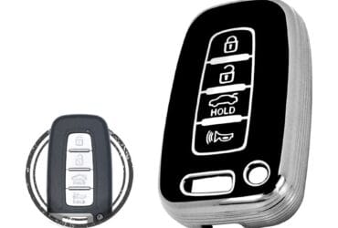 TPU Key Cover Case For Hyundai Tucson Coupe Elantra Avante Smart Key Remote 4 Button Black Chrome Color