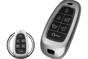 TPU Car Key Fob Cover Case For Hyundai Ioniq 5 Smart Key Remote 6 Button CQOFN01210 BLACK Metal Color