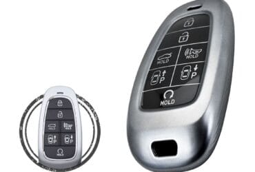 TPU Car Key Fob Cover Case For Hyundai Palisade Tucson Staria Sonata Smart Key Remote 7 Button BLACK Metal Color