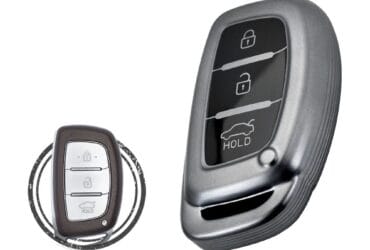 TPU Car Key Fob Cover Case For Hyundai Grand I10 Tucson Ioniq Smart Key Remote 3 Button BLACK Metal Color
