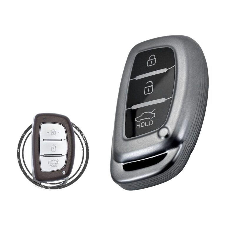TPU Car Key Fob Cover Case For Hyundai Grand I10 Tucson Ioniq Smart Key Remote 3 Button BLACK Metal Color