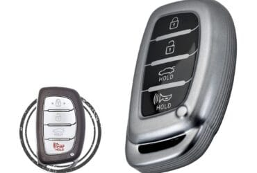 TPU Car Key Fob Cover Case For Hyundai Elantra Sonata Smart Key Remote 4 Button BLACK Metal Color