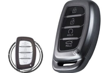 TPU Car Key Fob Cover Case For Hyundai Creta Sonata Tucson Smart Key Remote 4 Button w/ Start BLACK Metal Color