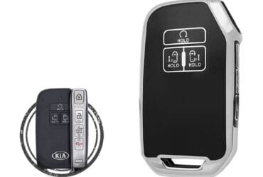 TPU Key Cover Case For KIA Carnival Smart Key Remote 7 Button Black Chrome Color