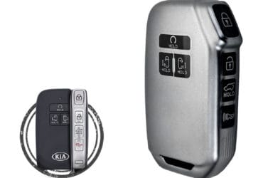 TPU Car Key Fob Cover Case For KIA Carnival Smart Key Remote 7 Button BLACK Metal Color