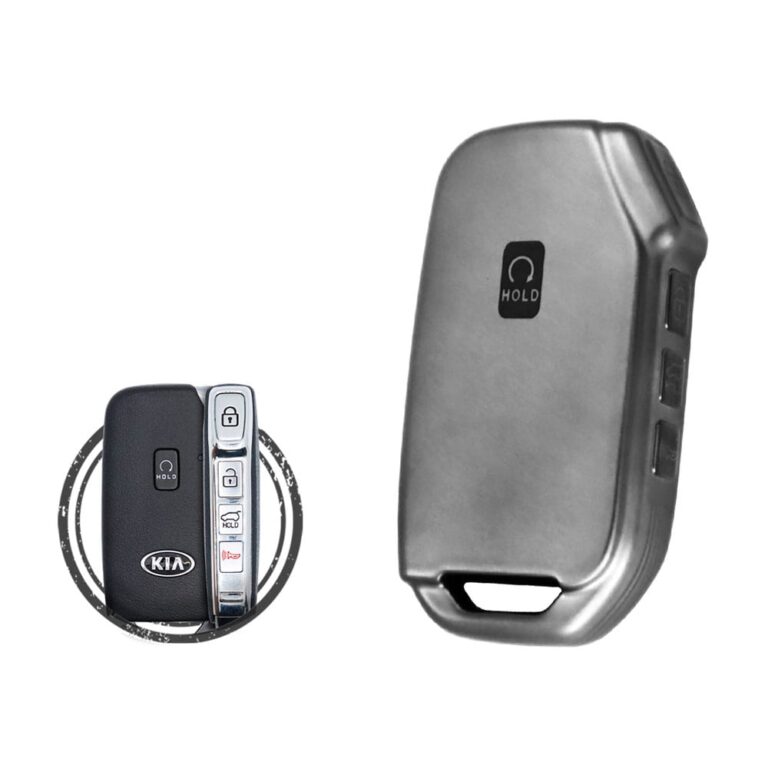 TPU Key Fob Cover Case For KIA Soul K7 Seltos Niro Sportage Smart Key Remote 5 Button BLACK Metal Color