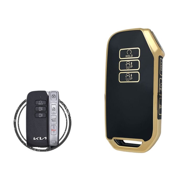TPU Key Cover Case Protector For KIA Sportage Niro EV6 K5 Sorento Smart Key Remote 7 Button BLACK GOLD Color