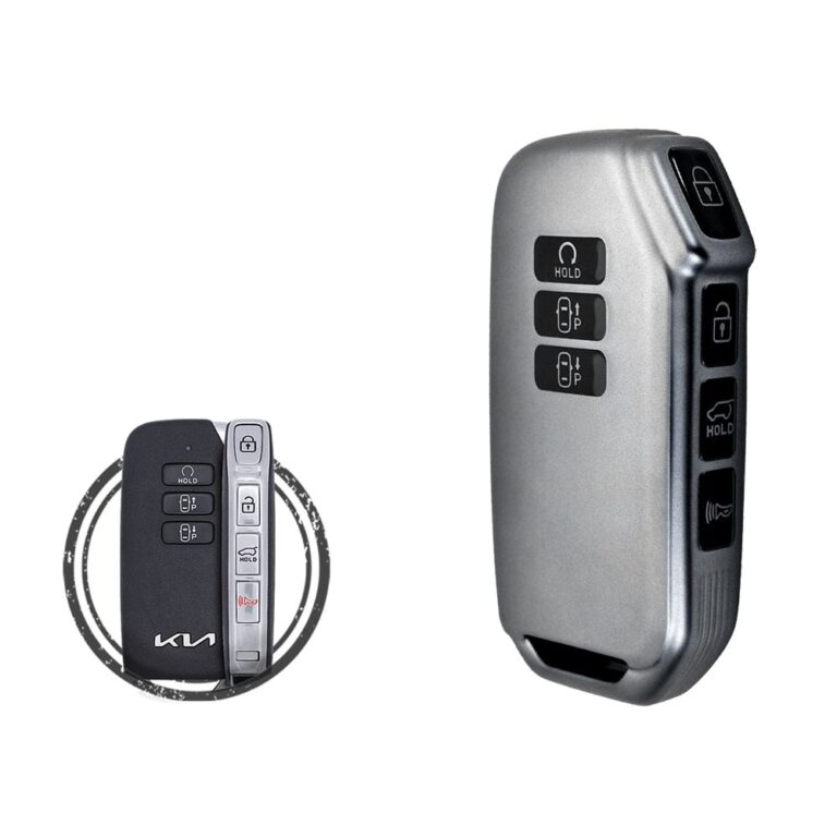 TPU Car Key Fob Cover Case For KIA Sportage Niro EV6 K5 Sorento Smart Key Remote 7 Button BLACK Metal Color