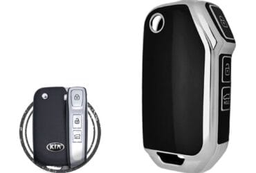 Coque en TPU pour clé pliante télécommande KIA Sportage Cerato Cadenza 3 boutons Couleur Chrome Noir