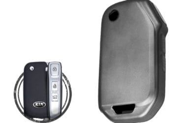 TPU Car Key Fob Cover Case For KIA Sportage Cerato Cadenza Flip Key Remote 3 Button BLACK Metal Color