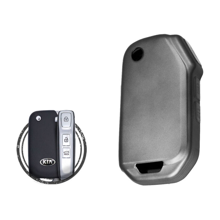 TPU Car Key Fob Cover Case For KIA Sportage Cerato Cadenza Flip Key Remote 3 Button BLACK Metal Color