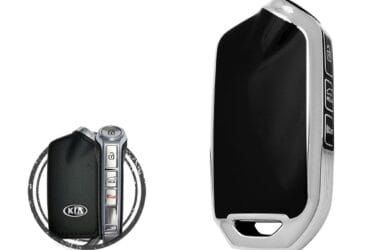 TPU Key Cover Case For KIA Stinger K900 Smart Key Remote 4 Button Black Chrome Color
