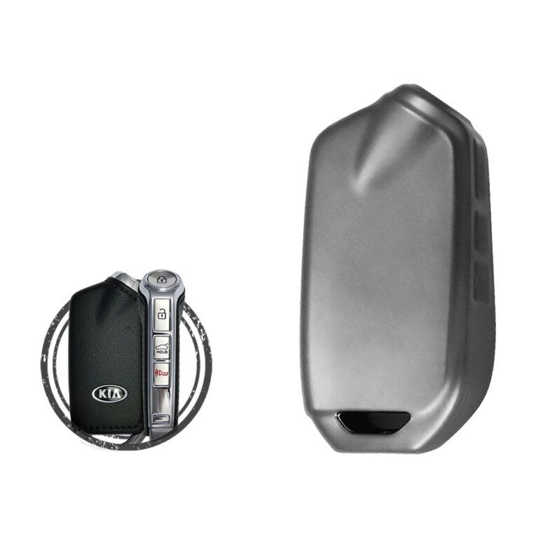 TPU Car Key Fob Cover Case For KIA K900 Stinger Smart Key Remote 4 Button BLACK Metal Color