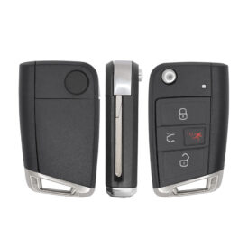 2015-2019 VW Volkswagen Golf GTI MQB Flip Key Remote Shell Cover 4 Button For NBGFS12P01 Aftermarket