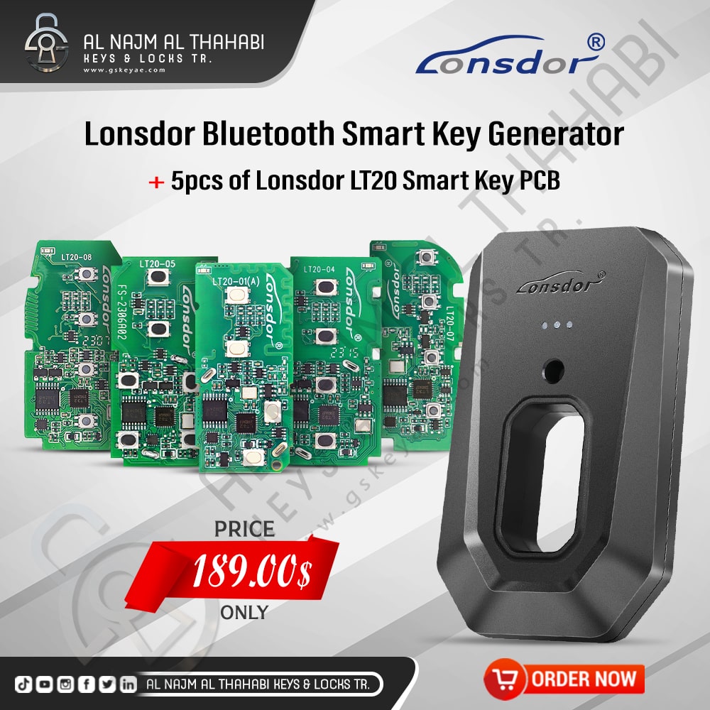 Lonsdor Bluetooth Smart Key Generator BSKG + 5pcs Lonsdor LT20 Series Universal Smart Key PCB For Toyota Lexus (1)