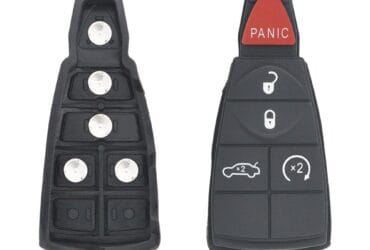 Chrysler Jeep Dodge Fobik Remote Key Rubber Pad 5 Buttons w/ Remote Start