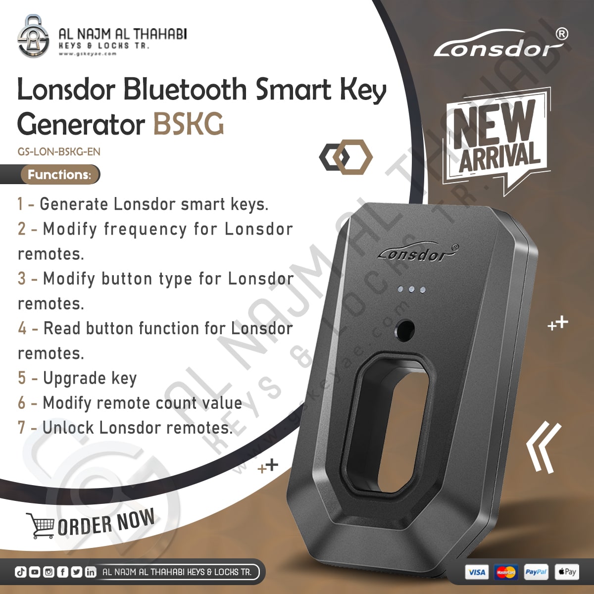 Lonsdor Bluetooth BSKG Features
