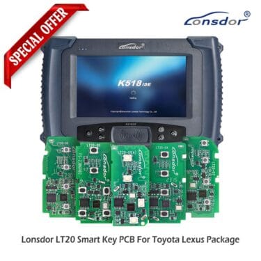 Lonsdor K518ISE Key Programmer with Odometer Correction for All Makes + 5pcs of Lonsdor LT20 Smart Key PCB