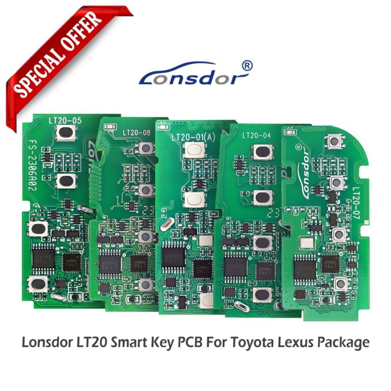Lonsdor LT20-01 / LT20-04 / LT20-05 / LT20-07 / LT20-08 Universal Smart Key PCB for Toyota Lexus 433/315MHz For K518 / KH100+ Series