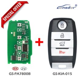 Lonsdor PA7800B Smart Key PCB 8A Transponder Chip For Hyundai KIA + Key Shell 4 Button