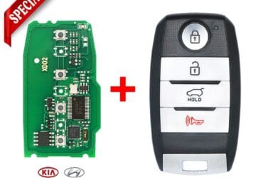 Lonsdor PA7800B Smart Key PCB 8A Transponder Chip For Hyundai KIA + Key Shell 4 Button