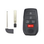 2021-2023 Toyota BZ4X RAV4 Prime Smart Key Remote Shell Cover Case 5 Button A/C Button For Lonsdor Xhorse Keydiy Smart Key PCB (2)