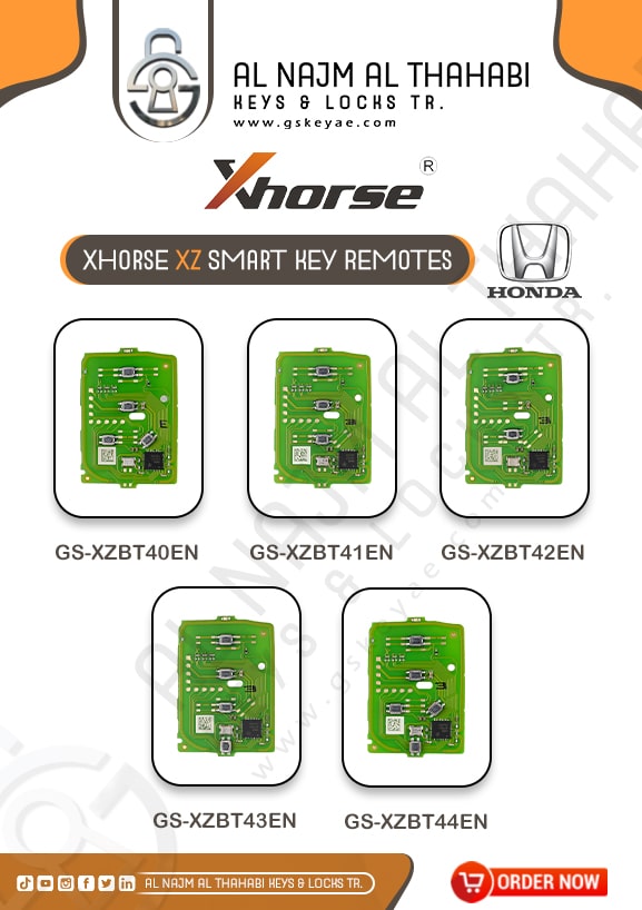 Xhorse XZ Smart Key PCB List for Honda
