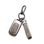 Zinc Alloy and Leather Key Cover Case 2 Button For 2023-2024 Honda Smart Key Remote (2)