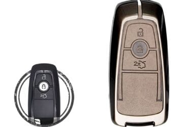 Zinc Alloy and Leather Key Cover Case 3 Button For Ford Edge Galaxy S-Max