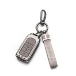 Zinc Alloy and Leather Key Cover Case 3 Button For Honda Civic Accord CR-V Jazz (2)