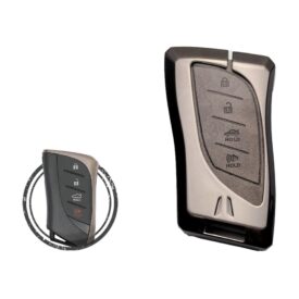 Zinc Alloy and Leather Key Cover Case 4 Button For Lexus ES350 Smart Key Remote