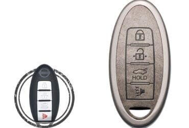 Zinc Alloy and Leather Key Cover Case 4 Button For Nissan Maxima Altima