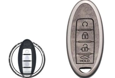 Zinc Alloy and Leather Key Cover Case 4 Button w/ Start For Nissan Pathfinder Murano Rogue