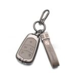 Zinc Alloy and Leather Key Cover Case 5 Button For Cadillac ATS CTS XTS (2)