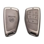 Zinc Alloy and Leather Key Cover Case 5 Button For GMC Yukon Chevrolet Suburban Tahoe Buick (1)