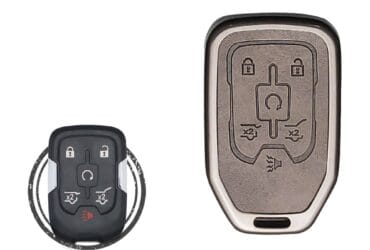 Zinc Alloy and Leather Key Cover Case 6 Button For Chevrolet Suburban Tahoe