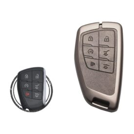 Zinc Alloy and Leather Key Cover Case 6 Button For GMC Yukon Chevrolet Suburban Tahoe Buick Envision