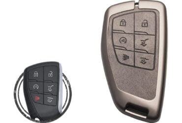 Zinc Alloy and Leather Key Cover Case 6 Button For GMC Yukon Chevrolet Suburban Tahoe Buick Envision