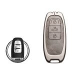 Zinc Alloy and Leather Key Cover Case 3 Button For Audi A4 A5 A6 A7 A8 S4 S5 Q5 Smart Key Remote