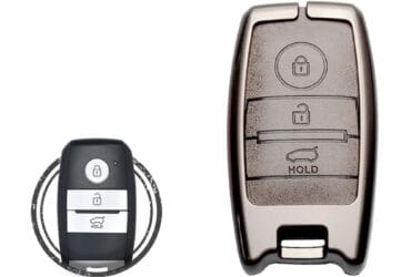 Zinc Alloy and Leather Key Cover Case For 2015-2022 KIA Cerato Sorento Seltos RIO Sportage