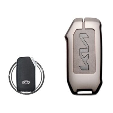 Zinc Alloy and Leather Key Cover Case For 2019-2023 KIA Cerato Forte K900 Sportage Soul Telluride