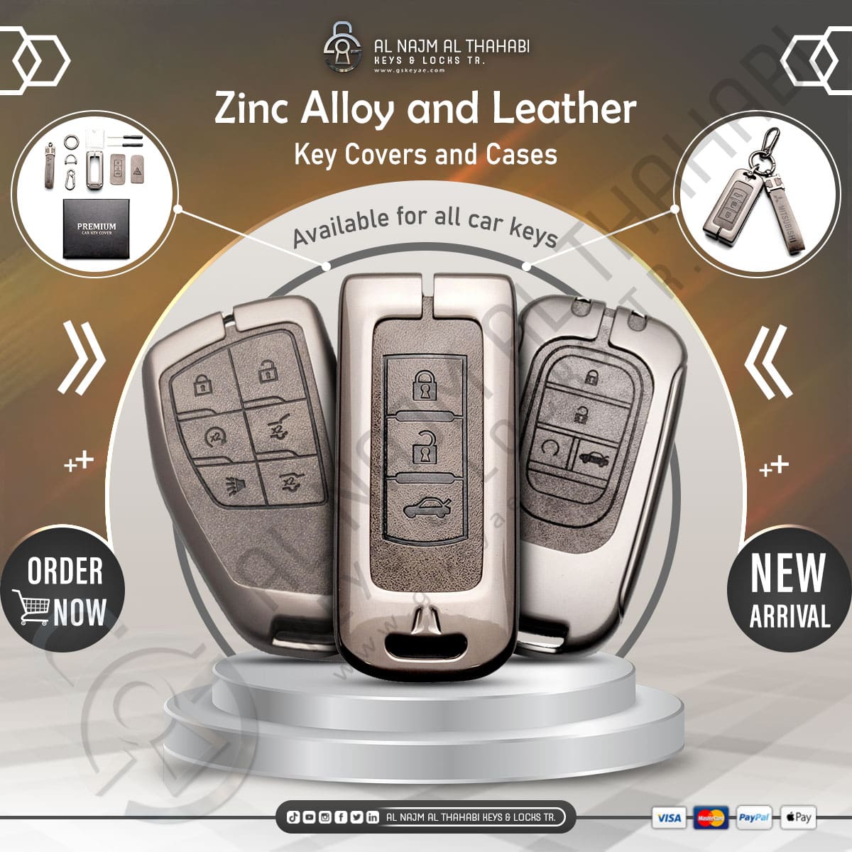 Zinc Alloy Key Covers and Cases